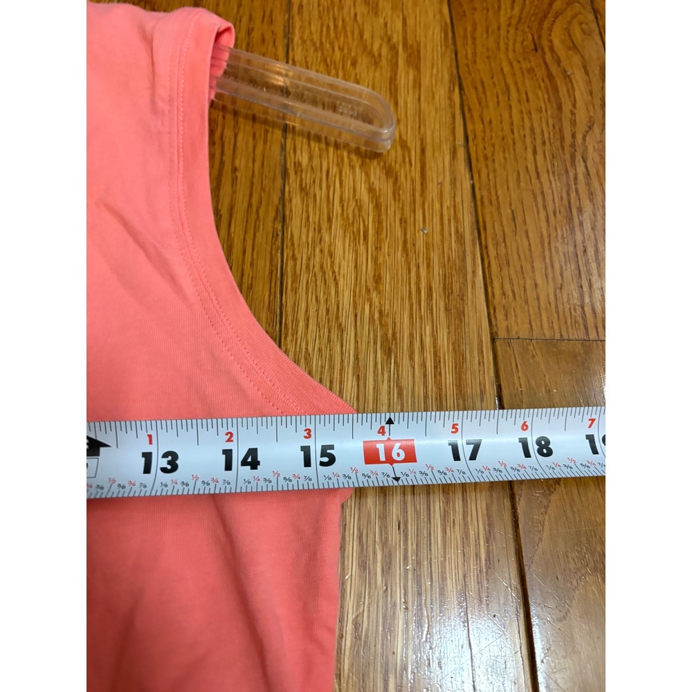 Athleta Women Peach Orange Cotton Muscle Tank Top Sleeveless Crop XXS - Picture 5 of 6